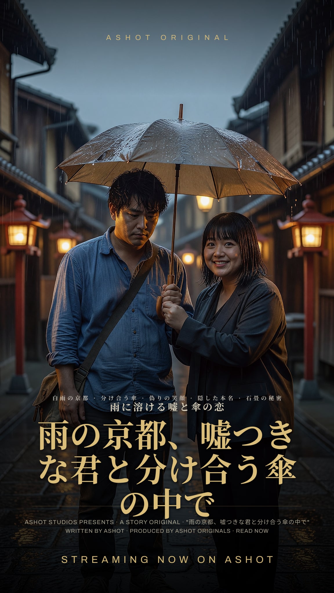 雨の京都、嘘つきな君と分け合う傘の中で